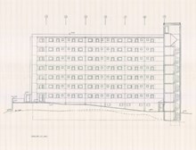 Ritningar till studentbostäder i Rinkeby från 1969-1973