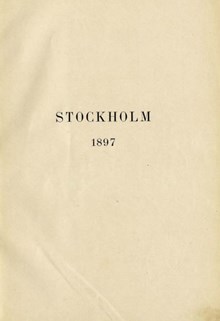 Om verket Stockholm : Sveriges hufvudstad skildrad med anledning af allmänna konst- och industriutställningen 1897