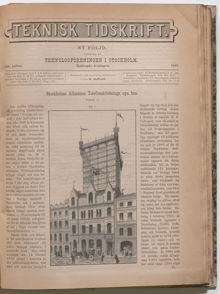 Stockholms Allmänna Telefonaktiebolags nya hus – artikel i Teknisk Tidskrift 1887