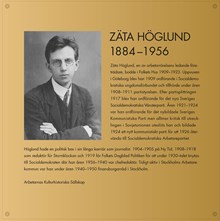 Zäta Höglund 1884–1956 – minnesmärke