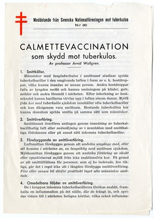 Broschyr från Svenska Nationalföreningen mot tuberkulos N:r 30