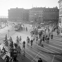 Cyklister vid Kornhamnstorg