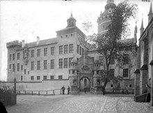 Stockholmsutställningen 1897. Gamla Stockholm, slottet Tre kronor