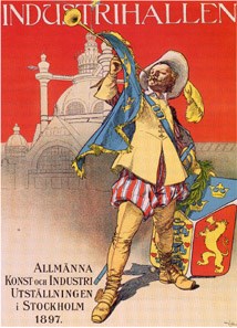 Reklam för Allmänna konst- och industriutställningen 1897.
