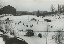 Hjorthagens idrottsplats, Skridskobanan i januari 1935