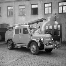 Johannes Plan, Johannes Brandstation. Motorvagn med stege, 1945