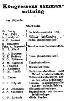Alina Jägerstedt – ensam kvinna på socialdemokraternas första kongress