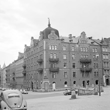 Hörnet av Torstenssonsgatan 15 och Storgatan 40 t.h.. Från Storgatan 41