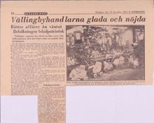 Tidningsartikel om den populära handeln i Vällingby centrum