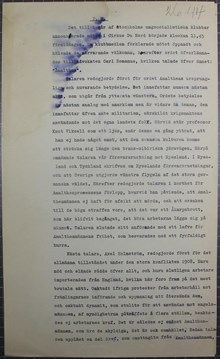 Opinionsmöte för Amaltheabombarnas frigivning - polisrapport 1914