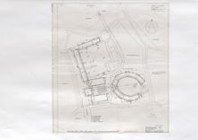 Bygglovsritning till Bandhagens skola 1955 (situationsplan)