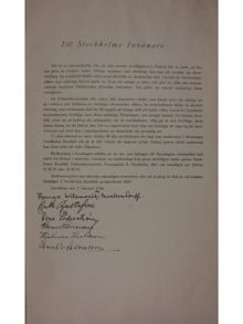 Upprop från Stockholms Rusthåll 1940