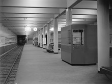 Station Södra Bantorget. Perrong sedd från norr