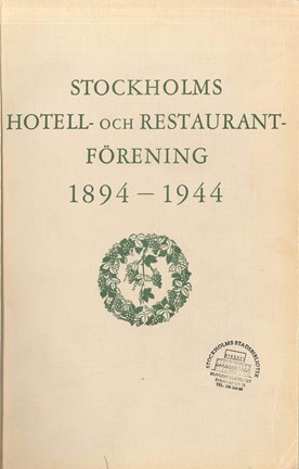 Omslag Stockholm Hotell- och Restaurantförening