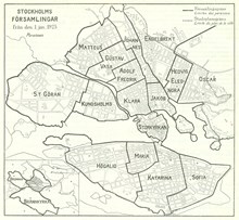 Karta över Stockholms församlingar 1925