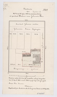 Underlag för bygglov år 1878, fastigheten Torkan 17