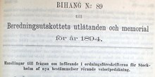 Nya regler för cyklister 1894 - beslutsunderlag för Stadsfullmäktige