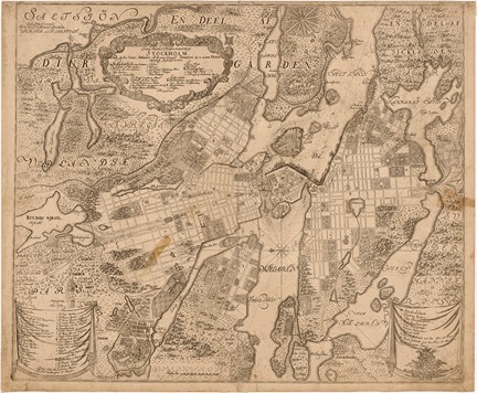 1702 års karta över Stockholm