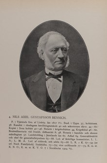 Nils Axel Gustafsson Bennich. Ledamot av stadsfullmäktige 1875-1879
