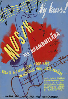 Affisch för kurs i musik och harmonilära