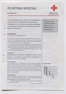 Flykting Special – info från Röda Korset i Stockholm år 1996