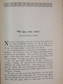"På hjul, som rullar" - utdrag från ”Boken om Stockholm” 1901