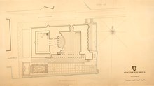 Ritning "Stockholms stadshus. Situationsplan." (uppmätningsritning 1923)