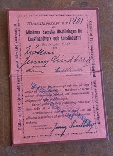 Inträdesbiljett - 1909