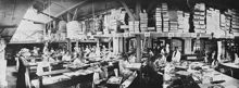 Inifrån chokladfabriken Sture på Fridhemsgatan, 1910-tal