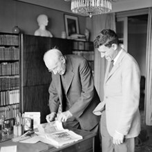 Författarna Bo Bergman och Per Wästberg