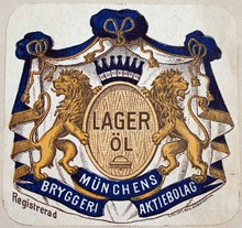 Etikett. Lager Öl. Münchens Bryggeri Aktiebolag