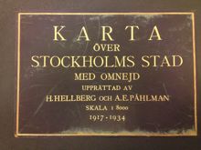 Karta "Stockholms stad med omnejd i 12 blad" 1917-1934