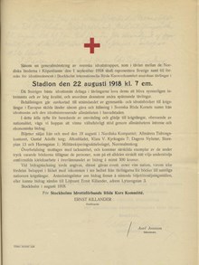 Hjälpinsamling till krigsfångar 1918 