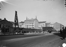 Götgatan under tunnelbyggnad den 26/8 1932.