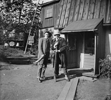 Olle Broström och Allan Egnell vid Bergshyddan, Fåfängan