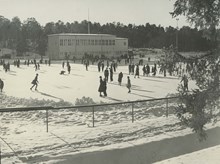 Stora Mossens idrottsplats: Skridskobanan i mars 1937