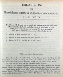 Protester mot att Stadsfullmäktige beviljat medel till den internationella kvinnorösträttskonferensen 1911