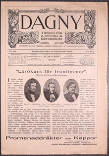 ”Lärokurs för fruntimmer” - tidningsartikel i Dagny 1909