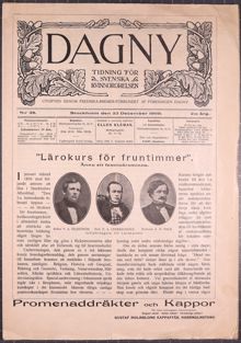 ”Lärokurs för fruntimmer” - tidningsartikel i Dagny 1909