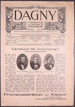 Tidningsartikel i kvinnorörelsens tidning Dagny