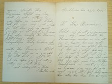 Brev från Hedvig Carlson till kommissarien vid Sedlighetspolisen 27 juni 1885