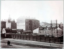Utsikt från Kungsgatans viadukt mot sydost