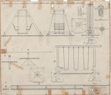 Ritning till gungor, snurrpåle och balansbom från 1925