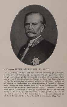 Friherre Didrik Anders Gillis Bildt. Stadsfullmäktiges ordförande 1863-1874