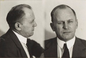 Porträtt framifrån och i profil av Ivar Olofsson 1934.