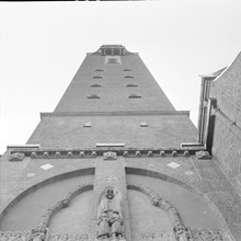 Detalj av Engelbrektskyrkans torn, Östermalmsgatan 20