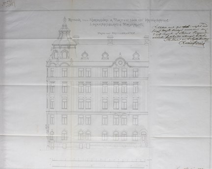 Underlag för bygglov år 1897, fastigheten Kronkvarnen 32