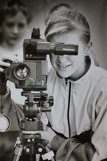 Videoundervisning på Husbygårdsskolan 1989
