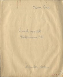 Karin Boyes Studentskrivning - Åhlinska skolan 1920