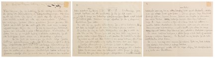 Handskrivet brev ifrån Prins Eugen till Ragnar Östberg